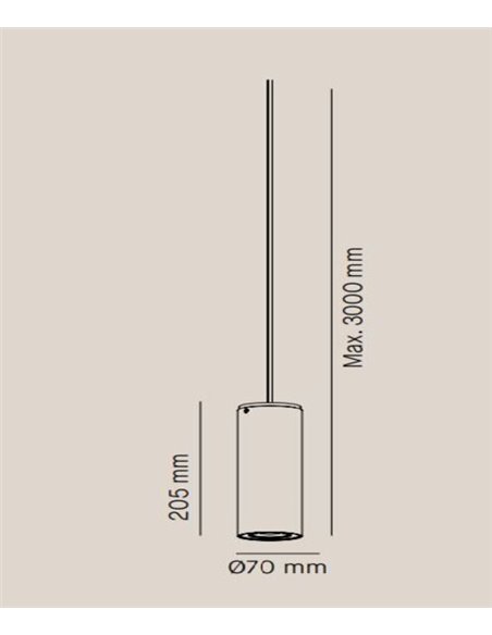 Lámpara colgante Kronn 70 GU10 - Milán