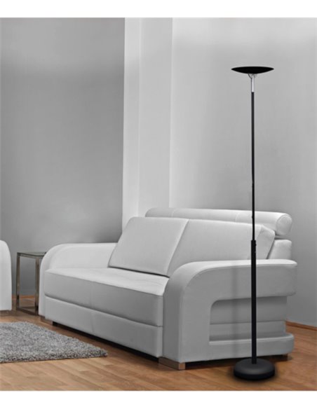 Pie de salón LED en acero disponible en diferentes acabados – Lux – Pujol Iluminación