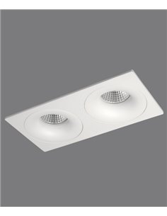 Empotrable de techo en aluminio blanco 2 luces - Waka - ACB Iluminación