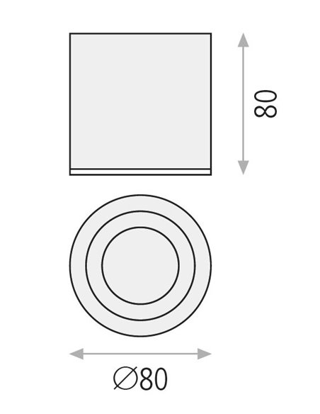 Aplique de techo para exterior en 3 colores IP 54 - Vanduo - ACB Iluminación