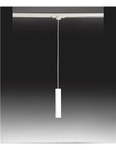 Lámpara colgante LED Ø 4 cm y 300 cm de alto de acero en 2 acabados regulable 2700K – Haul – Milan