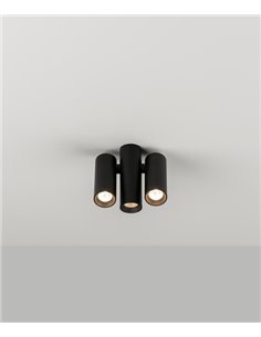 Foco de techo LED Ø 13 cm y 12,3 cm de alto en 2 acabados regulable 2700K – Triple Haul – Milan