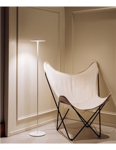 Lámpara de pie LED Ø 20 cm de aluminio en 2 acabados regulable 2700K – Pla – Milan