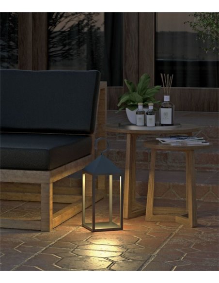 Lámpara portátil acabado antracita cargador USB – Erice – Dopo – Novolux Lighting