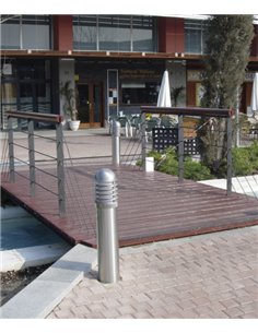 IP44 stainless stell outdoor post light 65 cm - Leveche - Dopo - Novolux