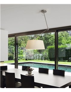 Adjustable wall and ceiling lamp with beige shade - Easy - Exo - Novolux