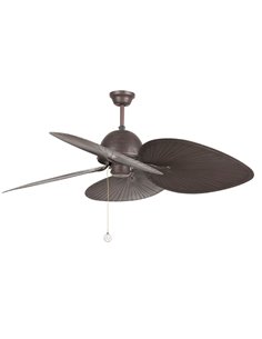 Ventilador de techo sin luz acabado marrón apto para techo inclinado – Cuba – Faro 2