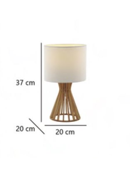 Lámpara de mesa de madera Bartan – AJP