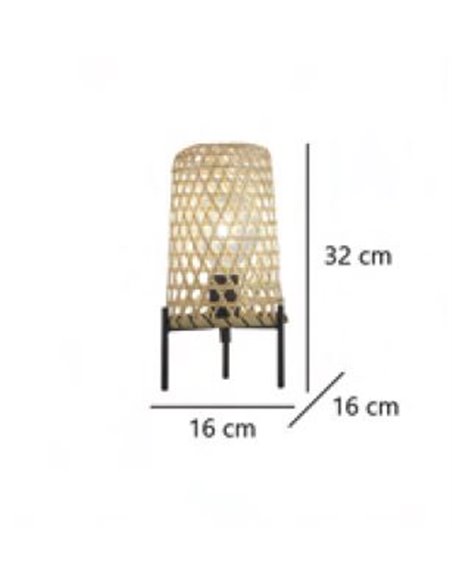 Lámpara de mesa de bambú Lagoa – AJP