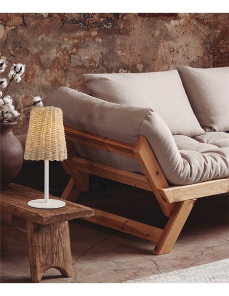 Lámpara de mesa de ratán Soto – AJP