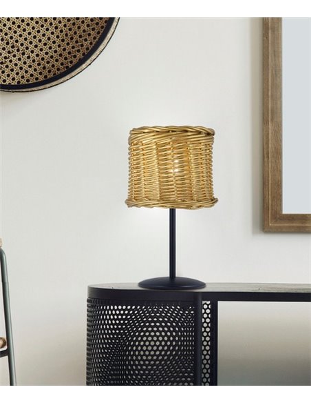Lámpara de mesa de mimbre Georgina – AJP
