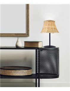 Lámpara de mesa de mimbre Bianca – AJP