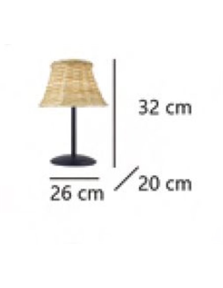 Lámpara de mesa de mimbre Bianca – AJP