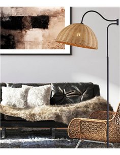 Lámpara de pie de ratán Mastella – AJP