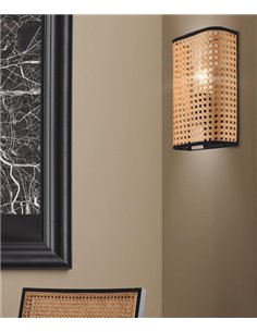 Lámpara de pared de mimbre Oyster – AJP