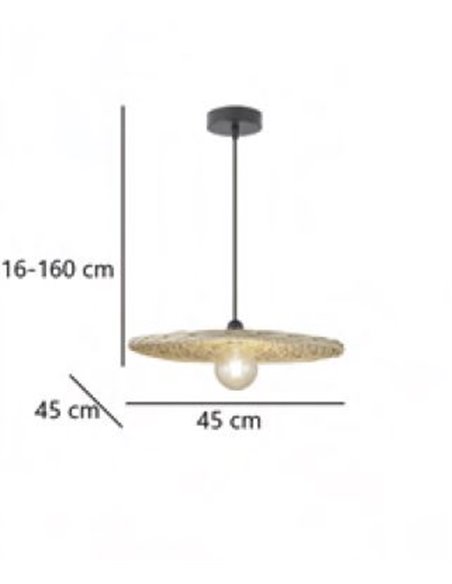 Lámpara colgante de mimbre Orsay – AJP