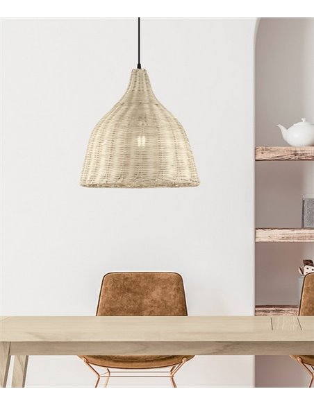 Lámpara colgante de mimbre Sacoma – AJP