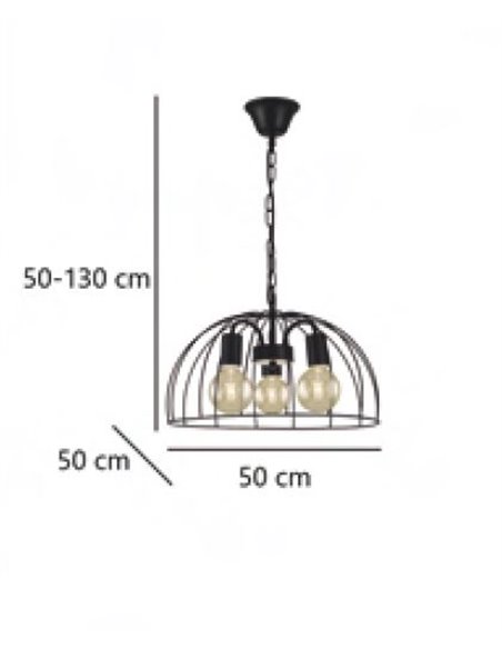 Colgante de techo tipo jaula 3 luces Nora – AJP