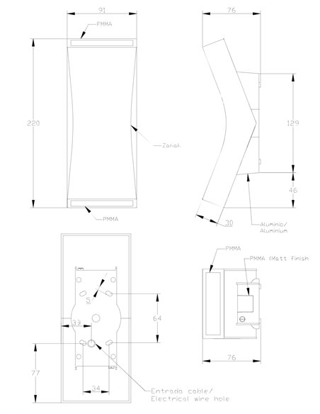 Aplique de pared Bend – Leds C4 – Doble emisión de luz