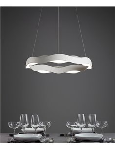 Hello pendant light - Leds C4 - Brown+white dimmable 63 cm