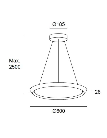 Lámpara colgante Saturn Ø600 – Leds C4