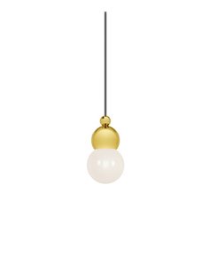 Spheres pendant light – Pedret – In polished or satin brass Ø 12 cm+16 cm 2
