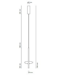 Lines pendant lamp - Nexia 170 cm