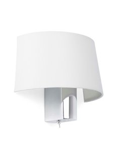 Hotel wall lamp - Faro - White/black fabric lampshade 2