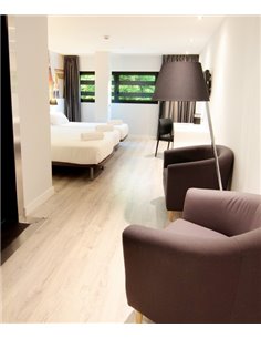 Moma floor lamp – Faro - Black/white textile lampshade, 160 cm 2