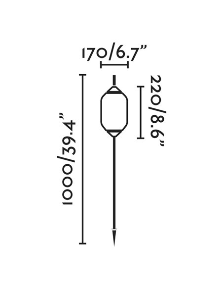 Saigon outdoor stake lamp - Faro - Lampshade R17 white