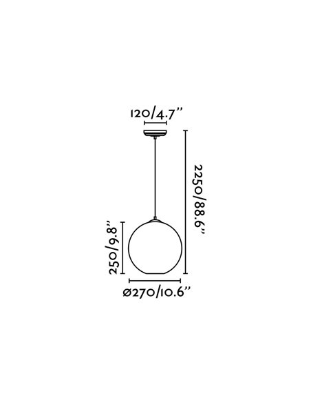 Clara pendant light - Faro - Ball light Ø 27 cm