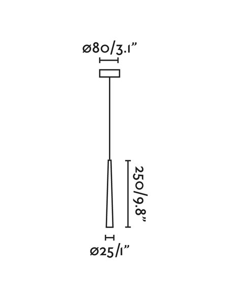 Sabi pendant light - Faro - White/Black, LED 2700K