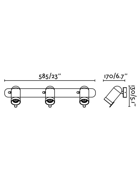Orleans wall sconce - Faro - Adjustable, 3 lights