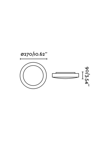 Ceiling light Logos - Faro - Bathroom lamp, White/Nickel