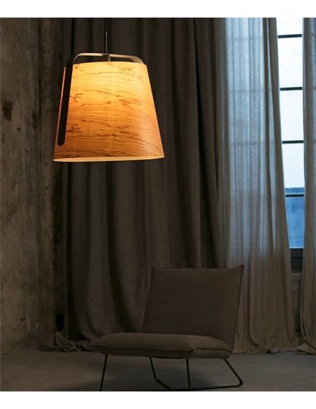 Stood pendant light - Faro - Cherry wood, Ø 50 cm