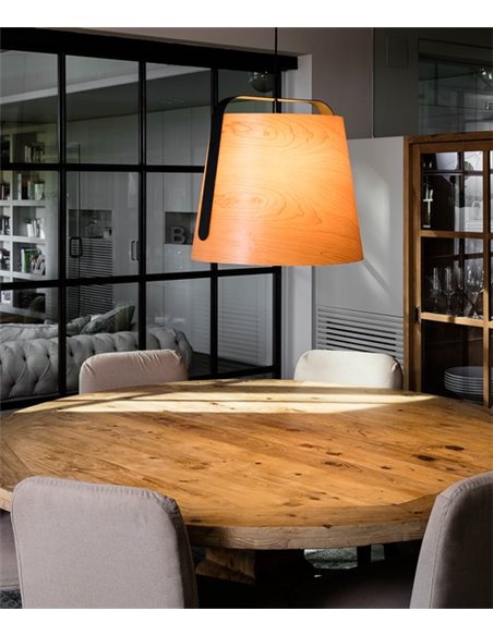 Stood pendant light - Faro - Cherry wood, Ø 50 cm