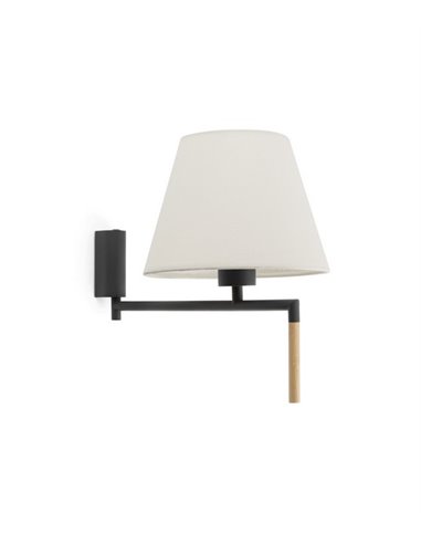 Ron wall light - Faro - Adjustable, Textile lampshade