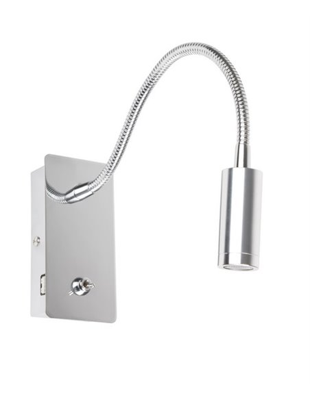 Juliet wall light - Faro - With LED flexo, USB charger, Chrome Juliet wall light - Faro - With LED flexo, USB charger, Chrome