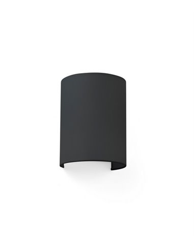 Cotton wall light - Faro - Textile white+black, E27