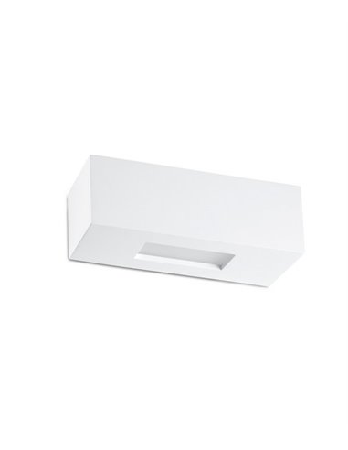 Chera wall light - Faro - White plaster lamp, 22 cm