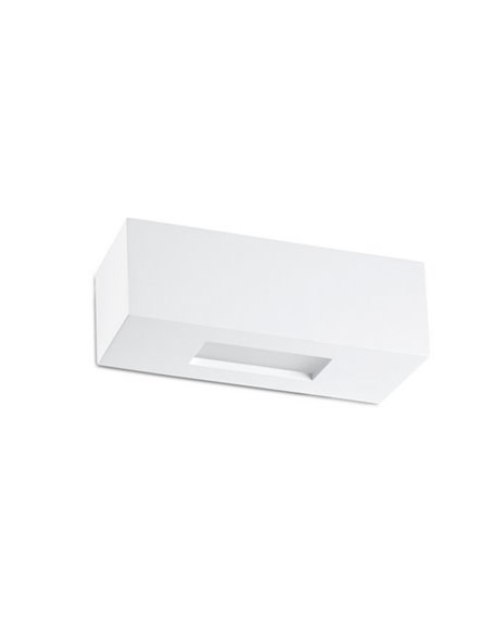 Chera wall light - Faro - White plaster lamp, 22 cm