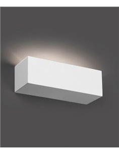 Eaco wall light - Faro - White plasterboard lamp, G9, 21.8 cm