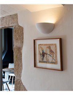 Wall light Snow - Faro - White plaster lamp, 28 cm