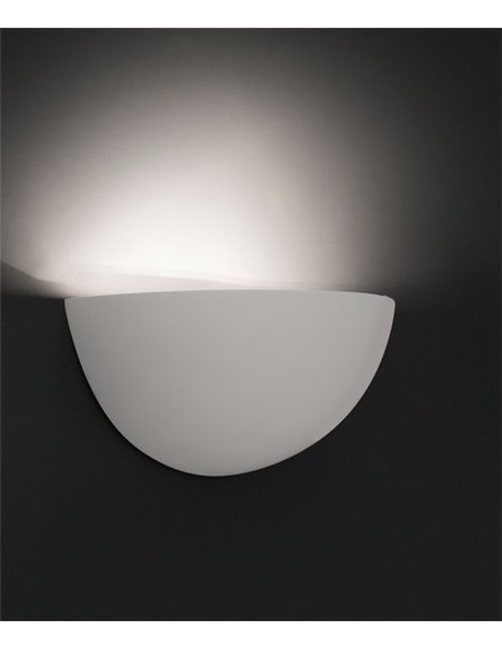Wall light Snow - Faro - White plaster lamp, 28 cm