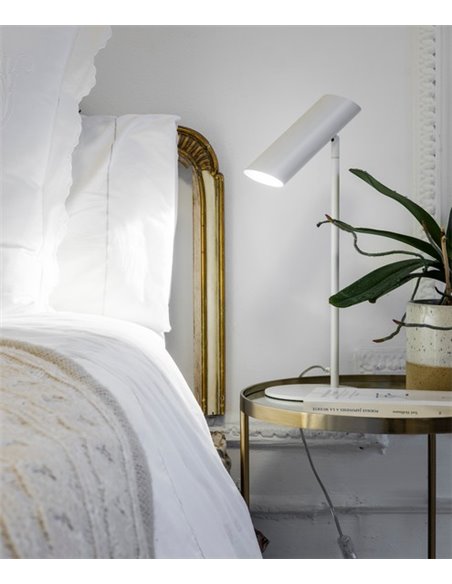 Link table lamp - Faro - Minimalist light, White+Black+Bronze