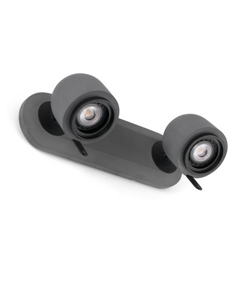 Stone wall light - Faro - Concrete lamp, 2 lights, GU10 reader