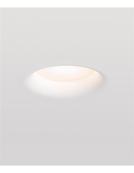 Nord recessed downlight - Faro - White plasterboard lamp, LED 3000K, Ø 33 cm
