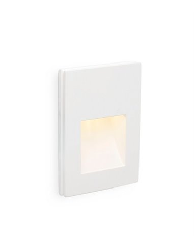 Plas recessed wall light - Faro - White plasterboard light, LED 3000K, 10 cm