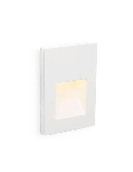 Plas recessed wall light - Faro - White plasterboard light, LED 3000K, 10 cm