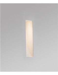 Plas recessed wall light - Faro - Rectangular white plasterboard light, LED 3000K, 10.5 cm
